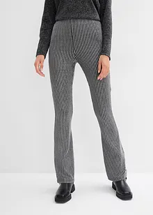 Utsvängda leggings med glittergarn, bonprix