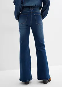 Flared jeans med hög midja och nitar, bonprix