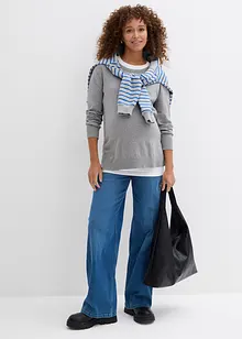 Mammatröja och amningslinne av stickat bomullsmaterial, bonprix