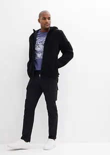 Stretchig cargobyxa med bomull, normal passform, raka ben, bonprix