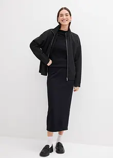 Mellanlång kjol i stabil trikå, bonprix