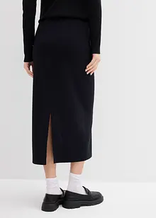 Mellanlång kjol i stabil trikå, bonprix