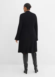 Stickad klänning med A-linje av viskosmix, bonprix