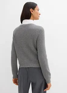 Cardigan av yllemix med dekorativa knappar, bonprix