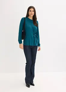 Långärmad topp av mjuk viskosmix, bonprix