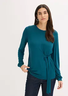 Långärmad topp av mjuk viskosmix, bonprix