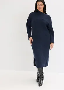 Ribbstickad klänning, bonprix