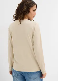 Långärmad topp med ren ekologisk bomull (2-pack), bonprix