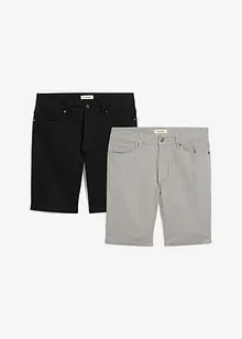 Stretchiga bermudas, normal passform (2-pack), bonprix