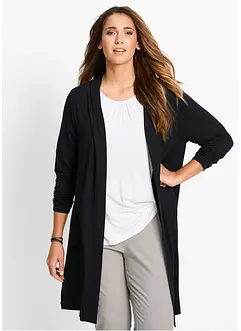 Tunn lång cardigan i mjuk viskos, bonprix
