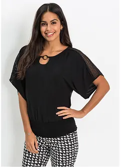 Blus med spets, bonprix
