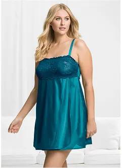 Negligé i glansigt material, bonprix