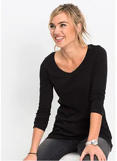 Långärmad lång topp, bonprix