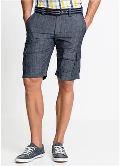 Cargobermudas i chambray, Loose Fit, bonprix