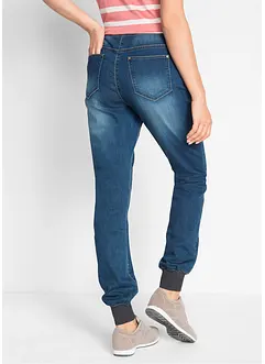 Boyfriendjeans med ribbstickad linning, bonprix