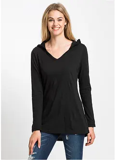 Longshirt med luva, bonprix