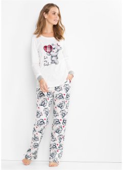 Pyjamas med flanellapplikation, bpc bonprix collection