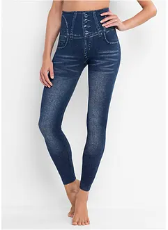 Sömlösa leggings med jeanslook och kraftigt formande effekt, bonprix