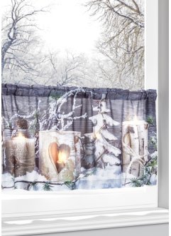 Cafégardin med vintermotiv och LED-belysning, bpc living bonprix collection