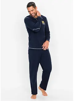 Långärmad pyjamas i ren ekologisk bomull, bonprix