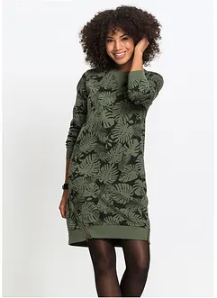 Mönstrad jerseyklänning, bonprix