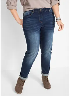 Stretchiga boyfriendjeans med medelhög midja, bonprix