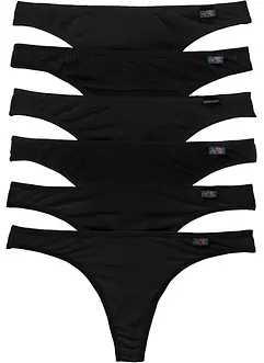 Stringtrosa i ekologisk bomull (6-pack), bonprix