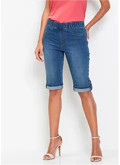 Jeansbermudas med resårmidja, bonprix