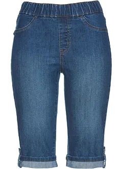 Jeansbermudas med resårmidja, bonprix