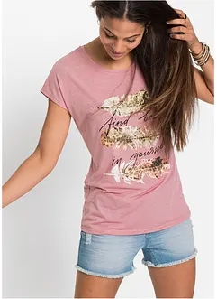 T-shirt med glittertryck, bonprix