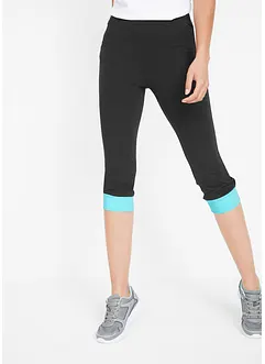 Sportiga caprileggings med kontrastfärgade muddar, bonprix