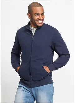 Sweatshirtjacka med ståkrage, bonprix