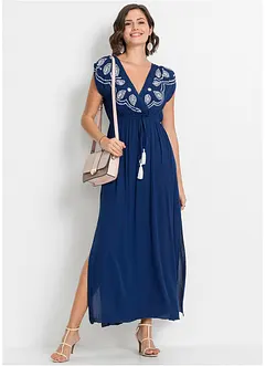 Maxiklänning med broderi, bonprix