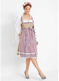 Dirndl med förkläde, knälång (2 delar), bonprix