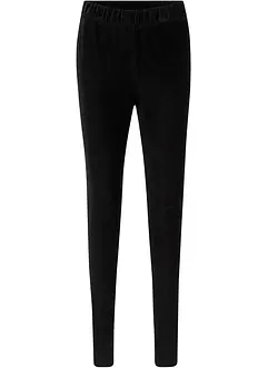 Leggings i smalspårig manchester med bred bekväm linning, bonprix