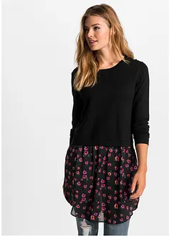 Tröja med kjolinfällning, bonprix