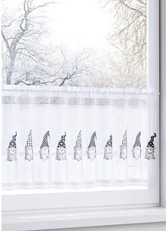 Cafégardin med tomtenissar, ekologisk bomull, bonprix