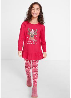 Juligt set med topp och leggings, för flickor (2 delar), bpc bonprix collection