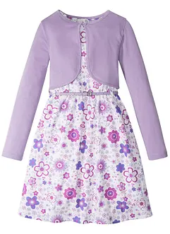 Klänning + skärp + bolero för barn (3 delar), bonprix