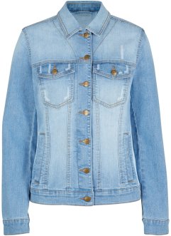 Jeansjacka med ribbstickad infällning i sidan, bpc bonprix collection