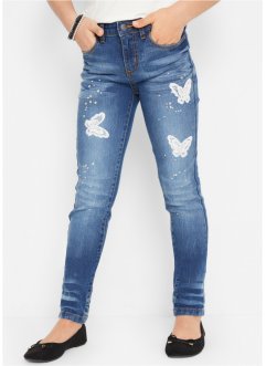 Jeans med fjärilsapplikation, för flickor, John Baner JEANSWEAR