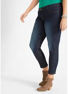 Korta jeans med medelhög midja, smal passform, bonprix