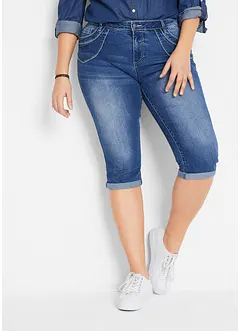 Korta jeans med medelhög midja, raka ben, bonprix