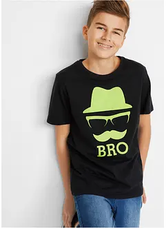 T-shirt med coolt tryck för barn, ekologisk bomull, bonprix