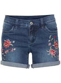 Jeansshorts med broderi, bonprix