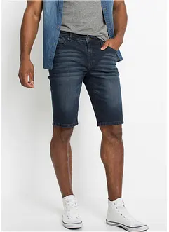 Stretchiga jeansbermudas, smal passform, bonprix