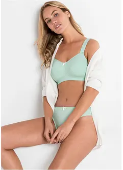 BH med bomull utan bygel  (3-pack), bonprix