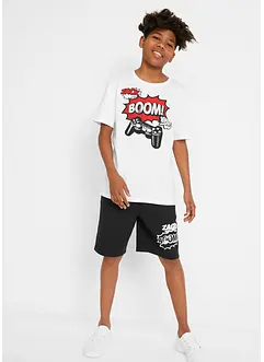 T-shirt och jerseybermudas för barn (2 delar) i ren bomull, bonprix
