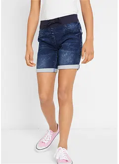 Jeansshorts i trikå, bonprix