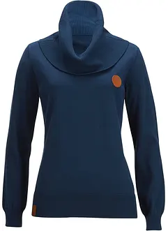 Finstickad tröja med vid krage, bonprix